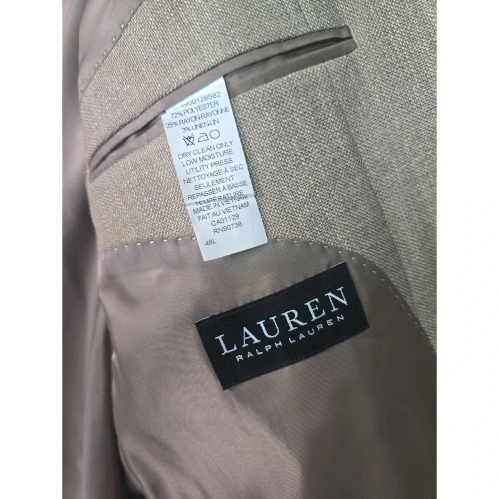 Lauren Ralph Lauren Black Label Men's 50R Blue‎ Linen Blend Blazer Sport Coat